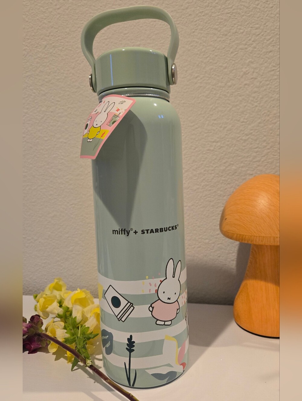 Miffy x Starbucks Mint Green Stainless Water Bottle 27oz